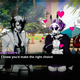neon white neon violet and neon red have a conversation in neon white